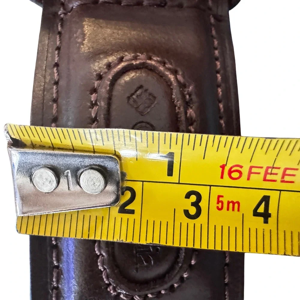 Columbia Leather Belt Casual Dress Brown Stitched Mens Size 40 preloved‎